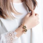 دستبند ورق طلا زنانه شانس v2 سری ماه سا