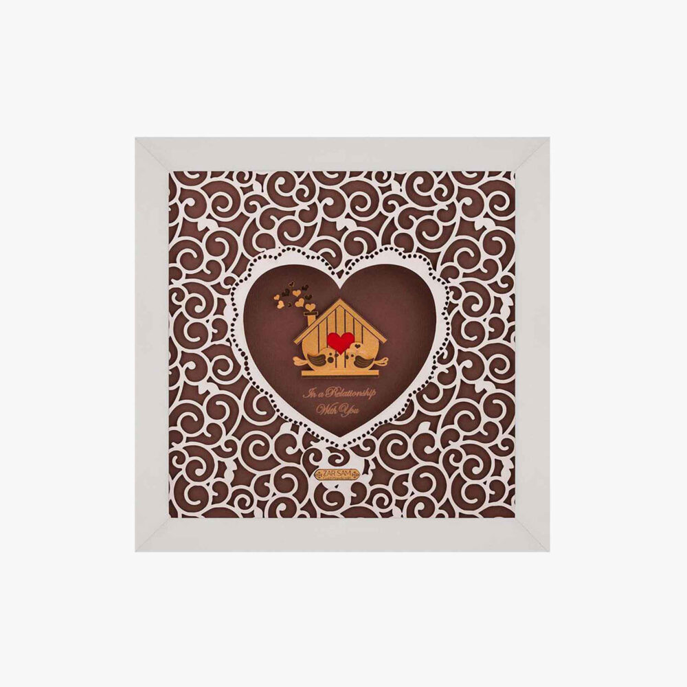 تابلو طلا عاشقانه کلبه عشق - 1