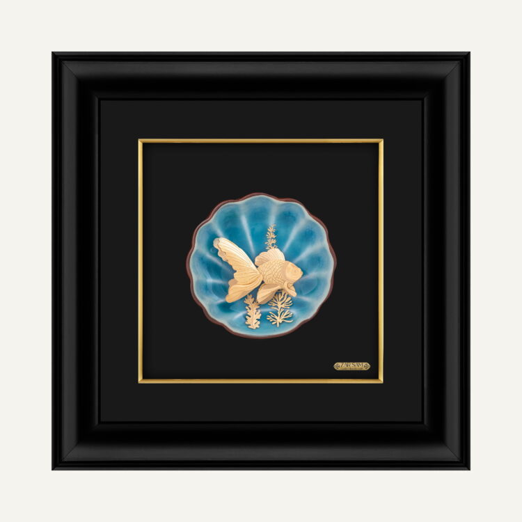 تابلو طلا طبیعت ماهی