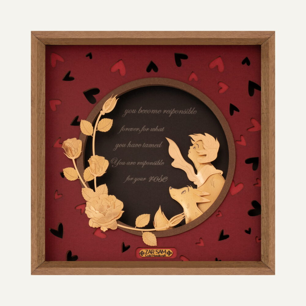 تابلو طلا فانتزی شازده کوچولو تابلو طلا فانتزی شازده کوچولو