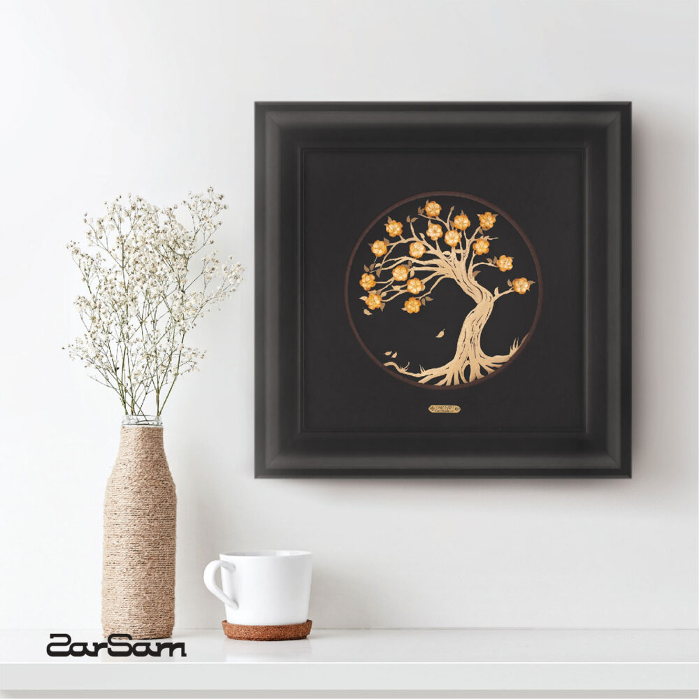 تابلو طلا طبیعت درخت بهار - 2