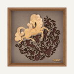 تابلو طلا طبیعت رخش