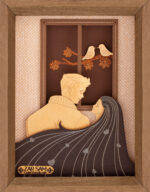 تابلو طلا عاشقانه گیسو - 2