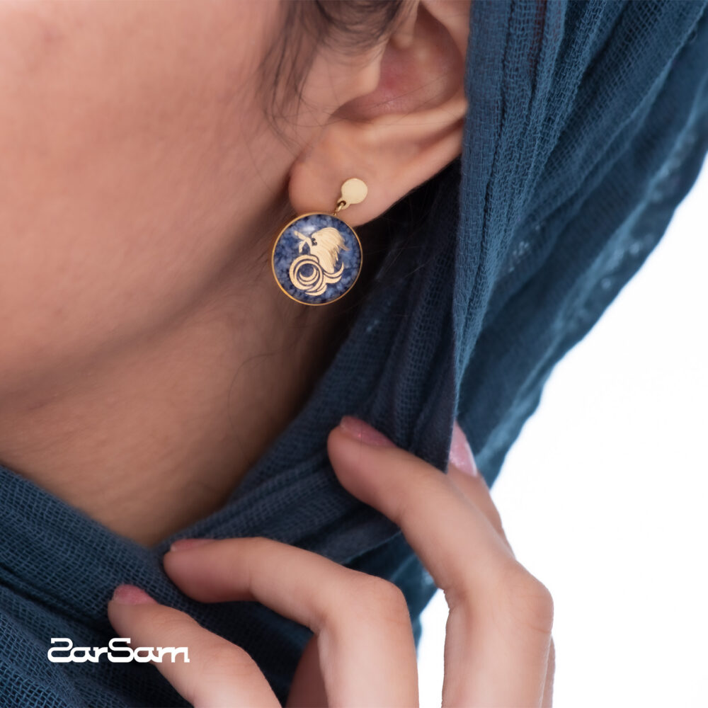 گوشواره زنانه دی با ورق طلا سری مانی کلاسیک - 2