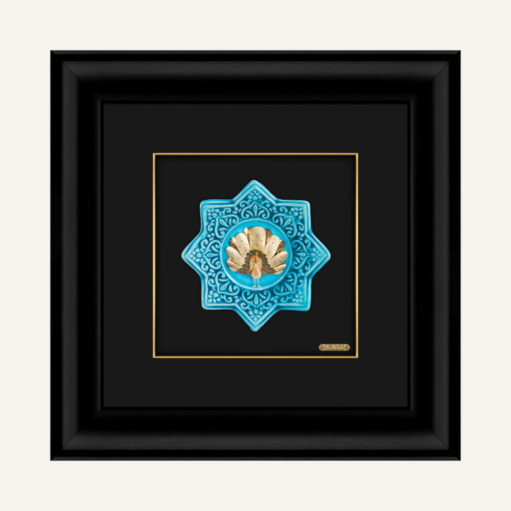 تابلو طلا طبیعت طاووس تابلو طلا طبیعت طاووس