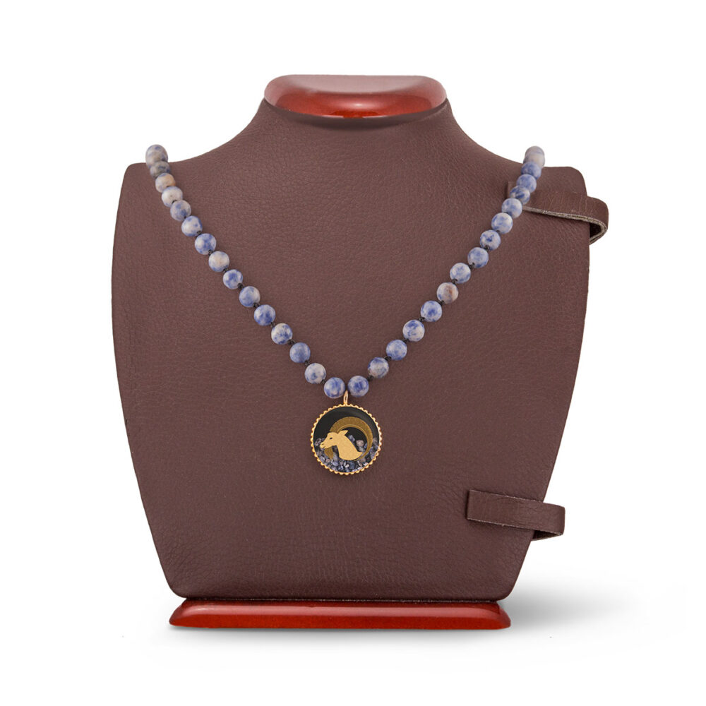 گردنبند دی مانی گره ای قفل دار لاجورد - 1