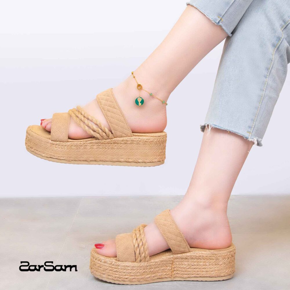 پابند زنانه کلید با ورق طلا سری رها - 2