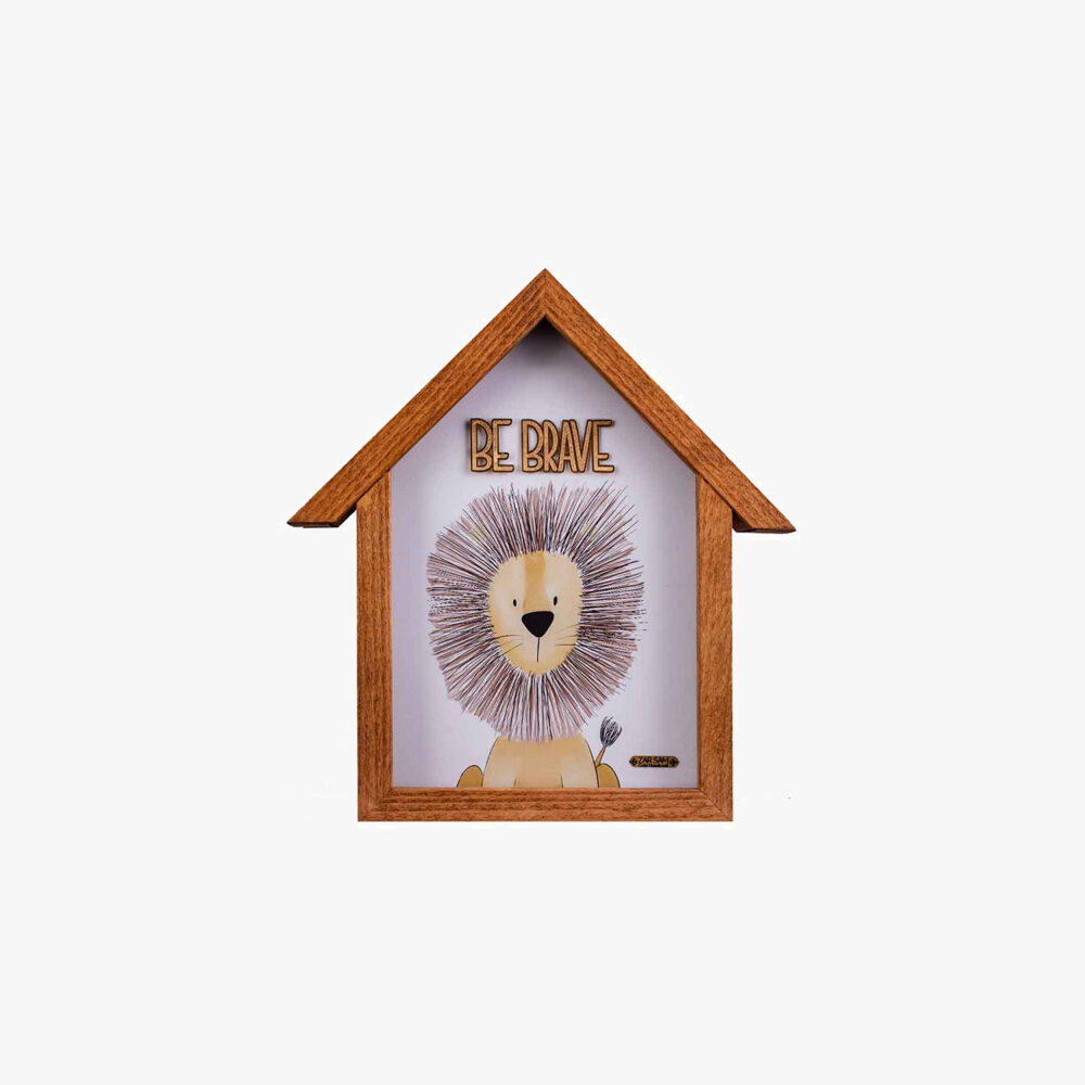 تابلو طلا فانتزی کلبه شیر - 1