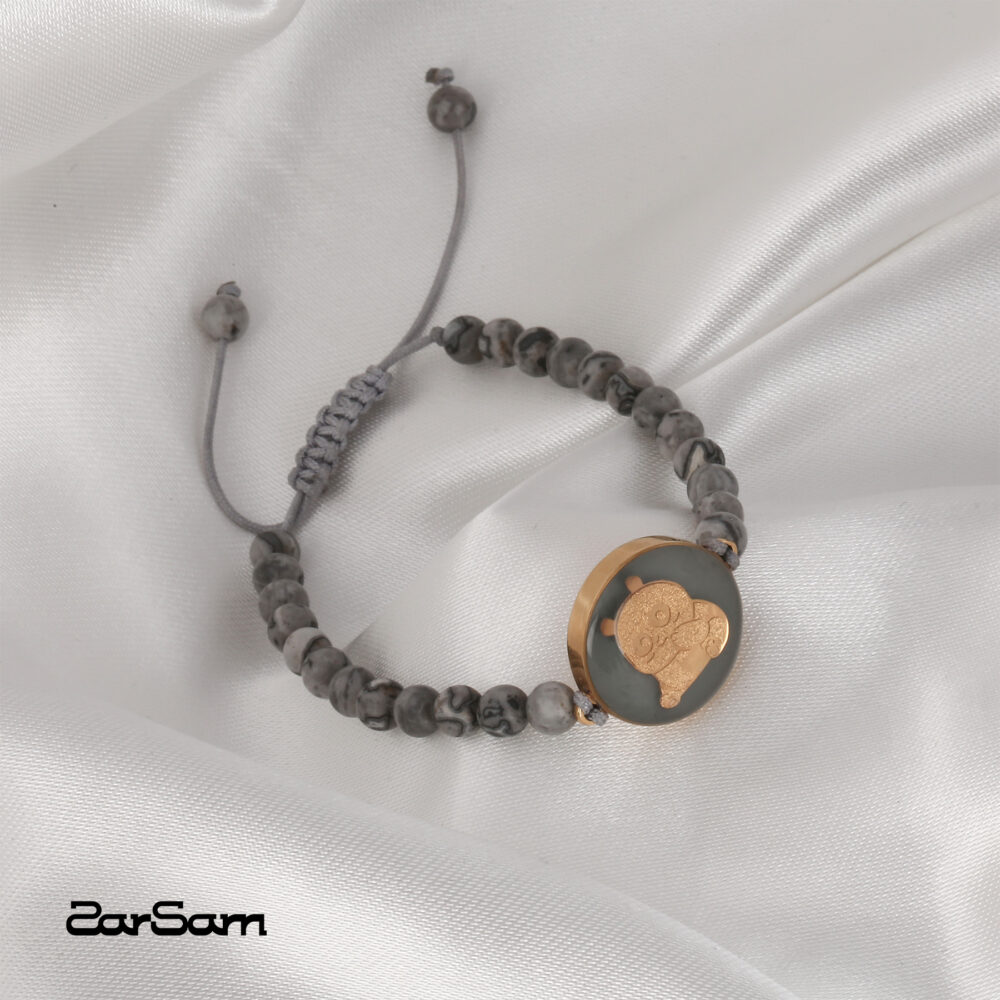 دستبند بچه گانه پاندا با ورق طلا و سنگ سری مانی کلاسیک - 3