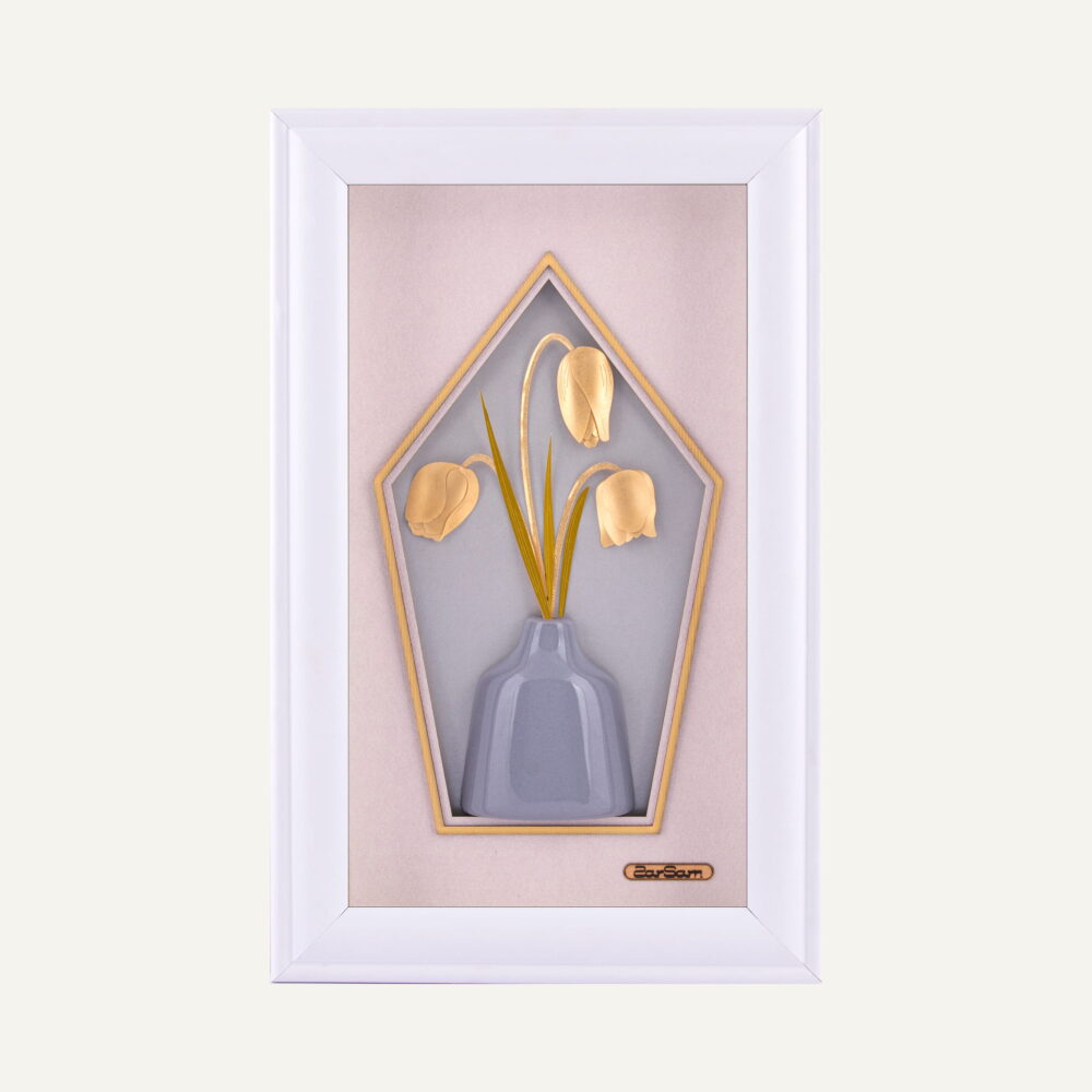 تابلو گلدان لاله سرامیکی