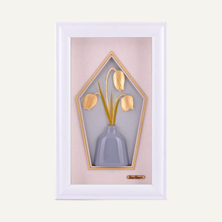 تابلو گلدان لاله سرامیکی