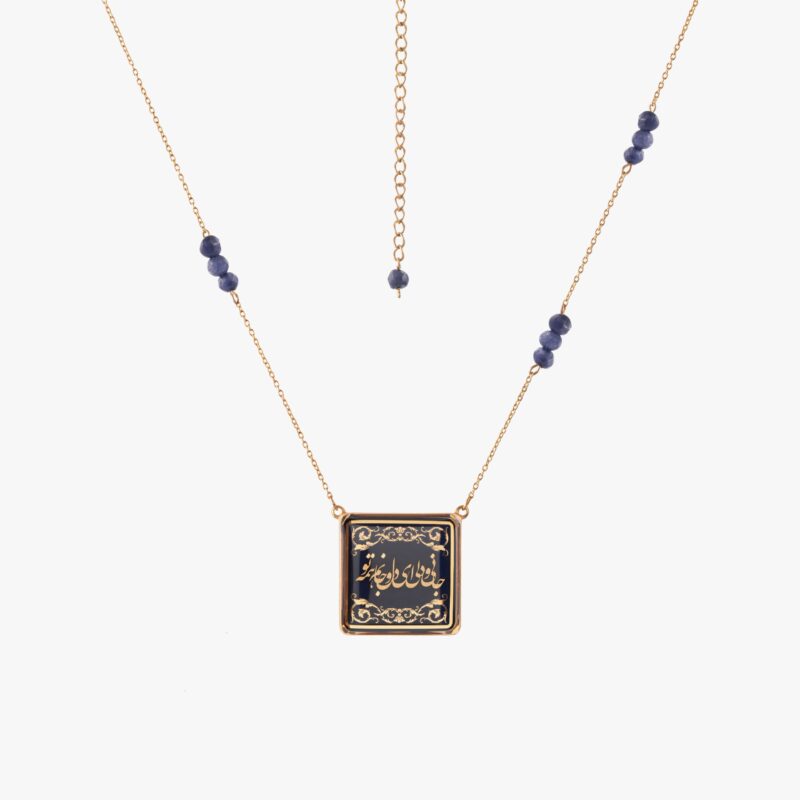 گردنبند زنانه جانان با ورق طلا و زنجیر سری چلیپا - 1