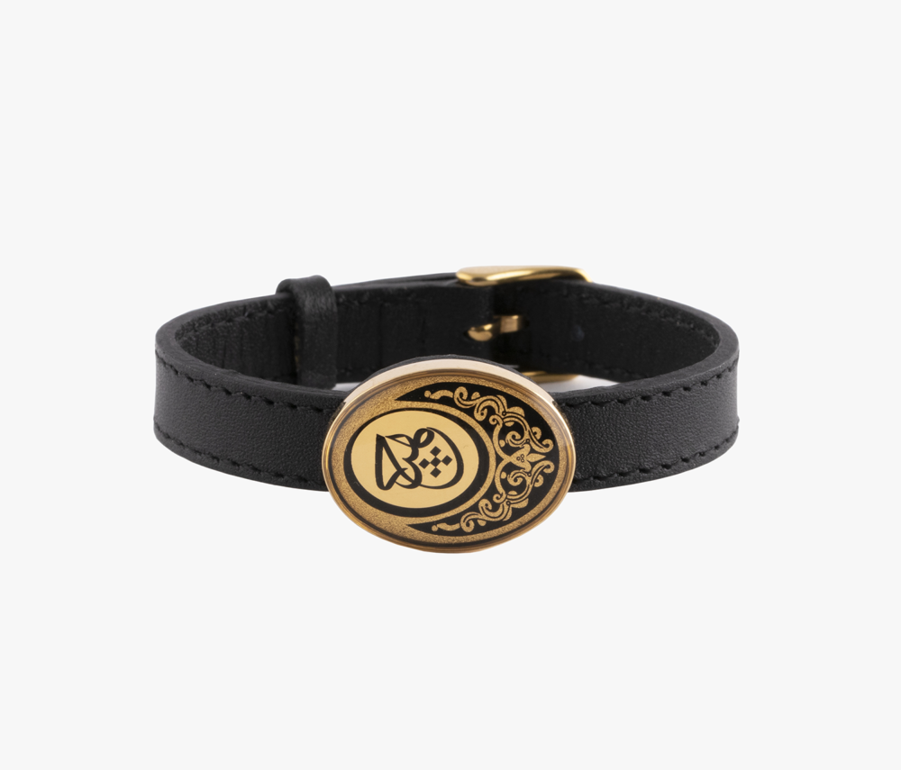 دستبند زنانه هیچ V2 با ورق طلا و چرم سری برنا - 1