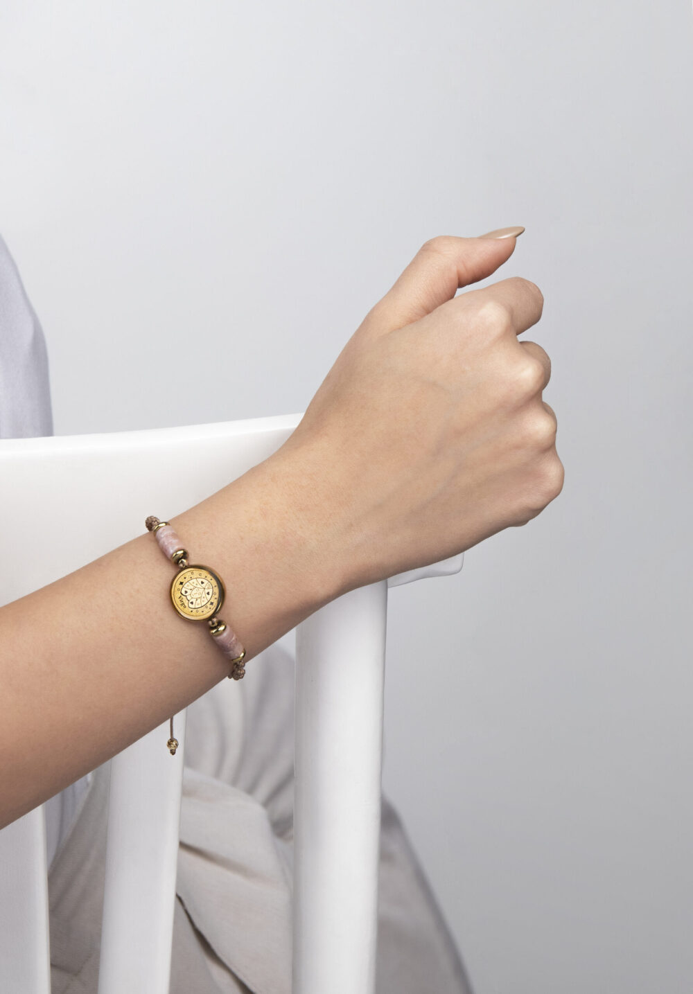 دستبند زنانه شهریور با ورق طلا و سنگ سری صنم - 2