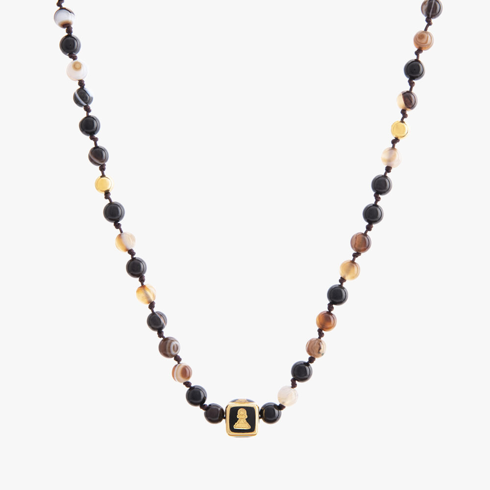 10014313-W.jpg گردنبند شطرنج با ورق طلا و سنگ سری زینو - 1