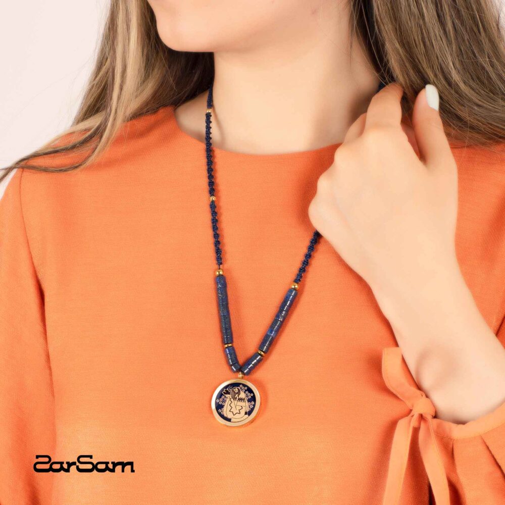 گردنبند زنانه عاطفه با ورق طلا و سنگ سری لاکت راز - 2