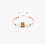 دستبند زنانه محبت با ورق طلا و سنگ سری زینو