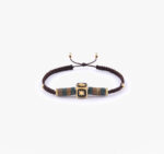 دستبند زنانه فلک با ورق طلا و سنگ سری زینو