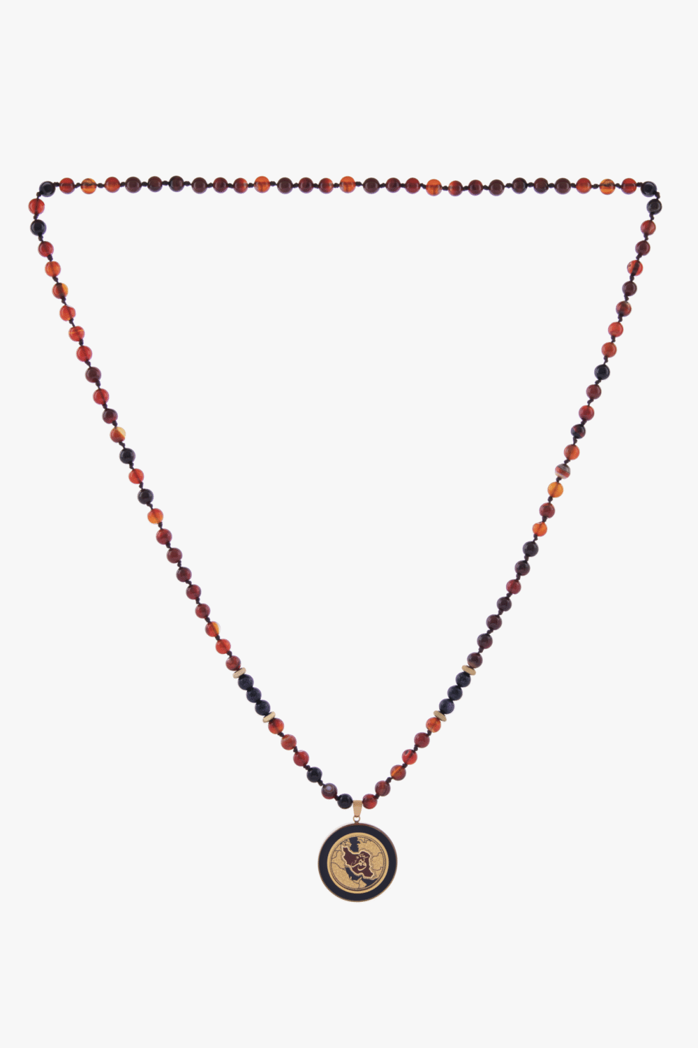 گردنبند زنانه وطن با ورق طلا و سنگ سری رونا - 1