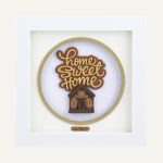 تابلو ورق طلا Home Sweet Home v2