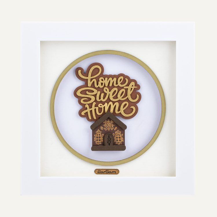 تابلو ورق طلا Home Sweet Home v2
