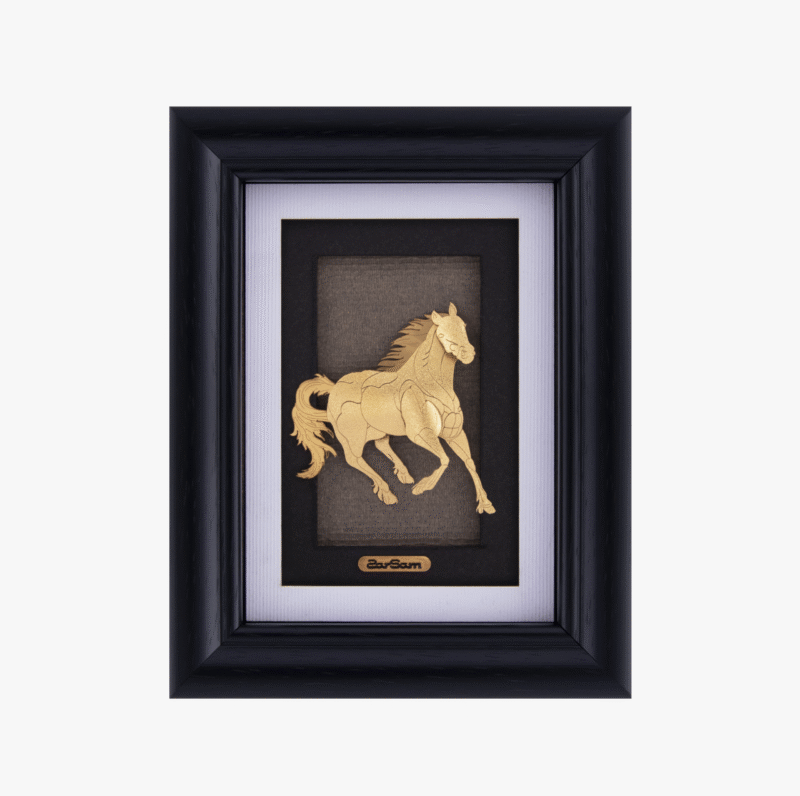 تابلو طلا طبیعت اسب v2 - 1