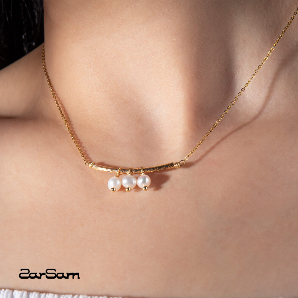 گردنبند گلایول مروارید سری زروار - 5