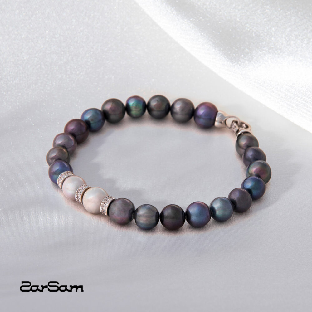 دستبند اطلسی مروارید سری زروار - 3