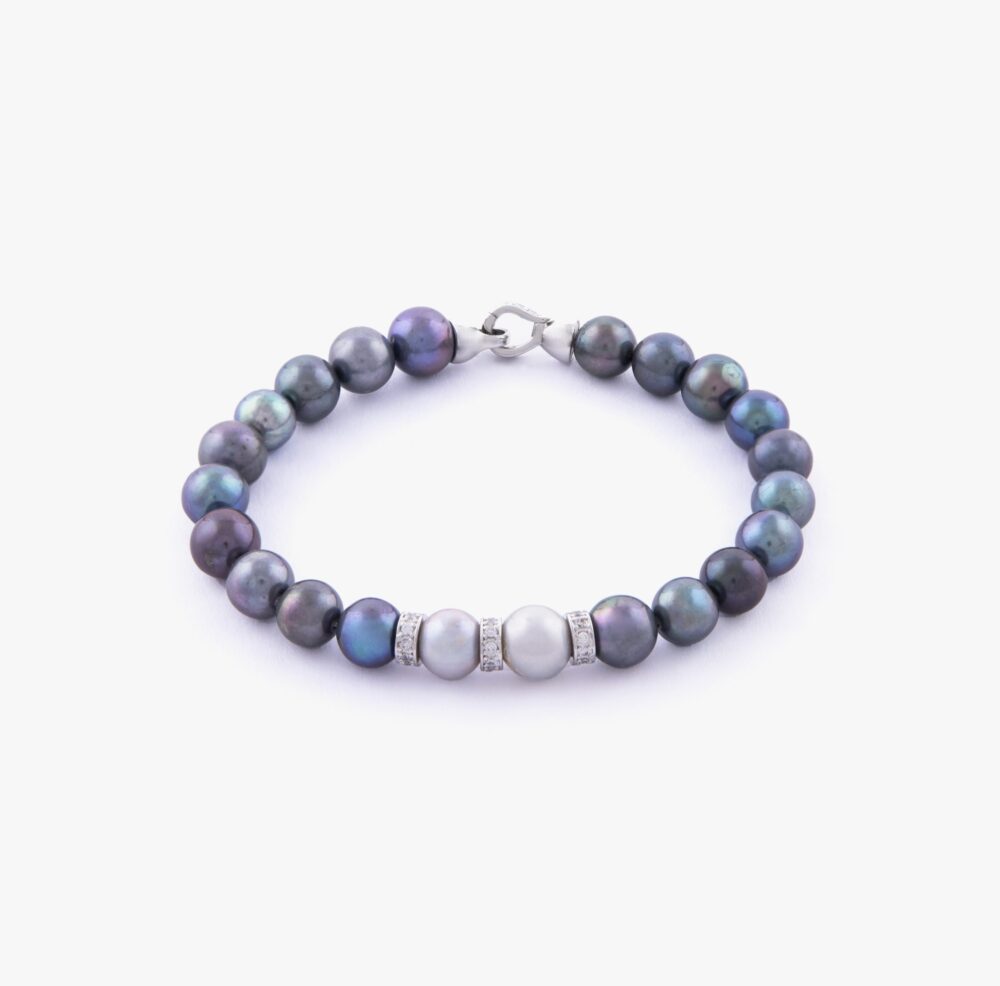 دستبند اطلسی مروارید سری زروار - 1