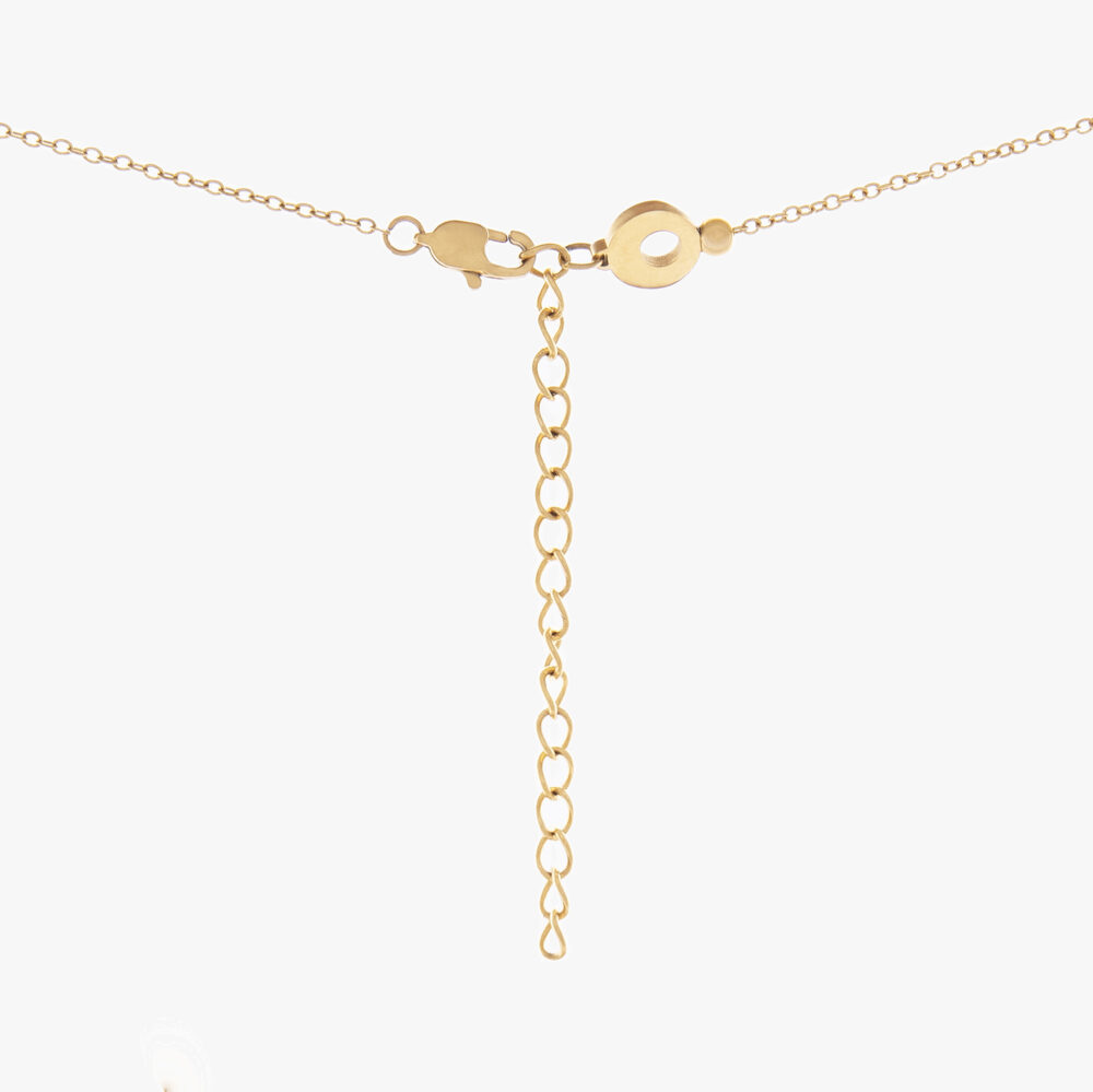 گردنبند زنانه طنین با ورق طلا و زنجیر سری رها - 3