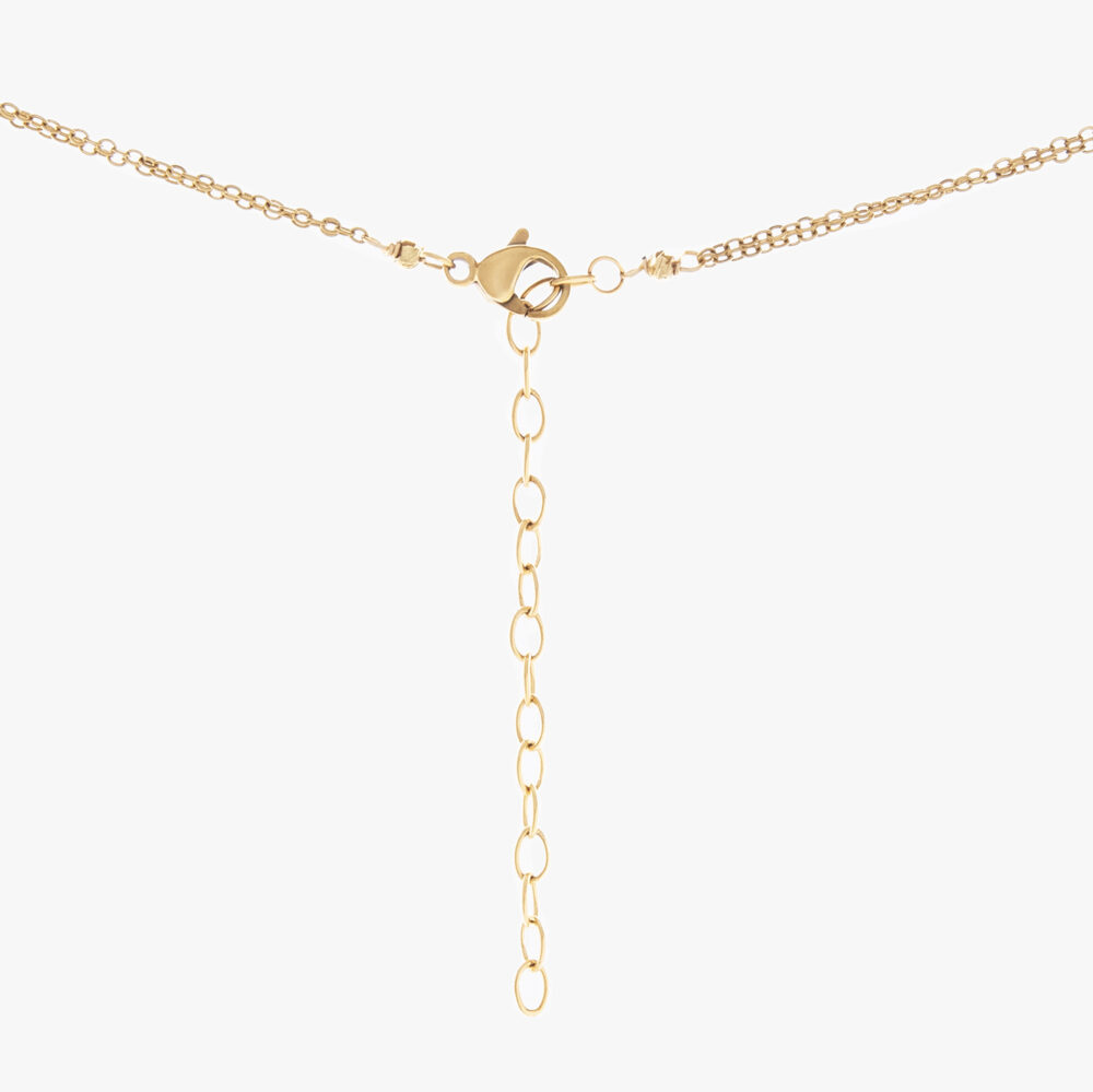 گردنبند زنانه بینا با ورق طلا و زنجیر سری هور - 3