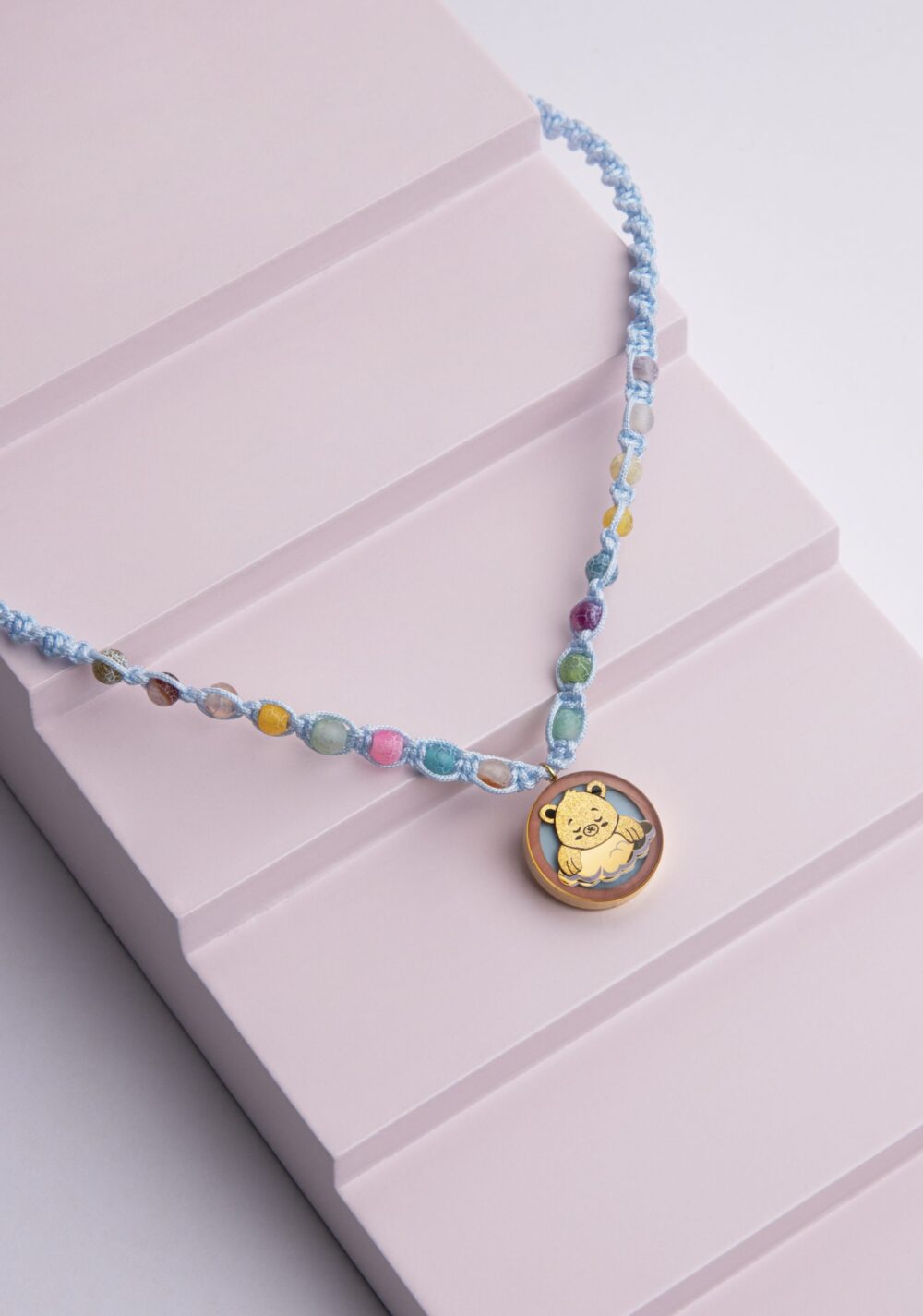 گردنبند بچه گانه پاندا با ورق طلا و سنگ سری شادی - 3