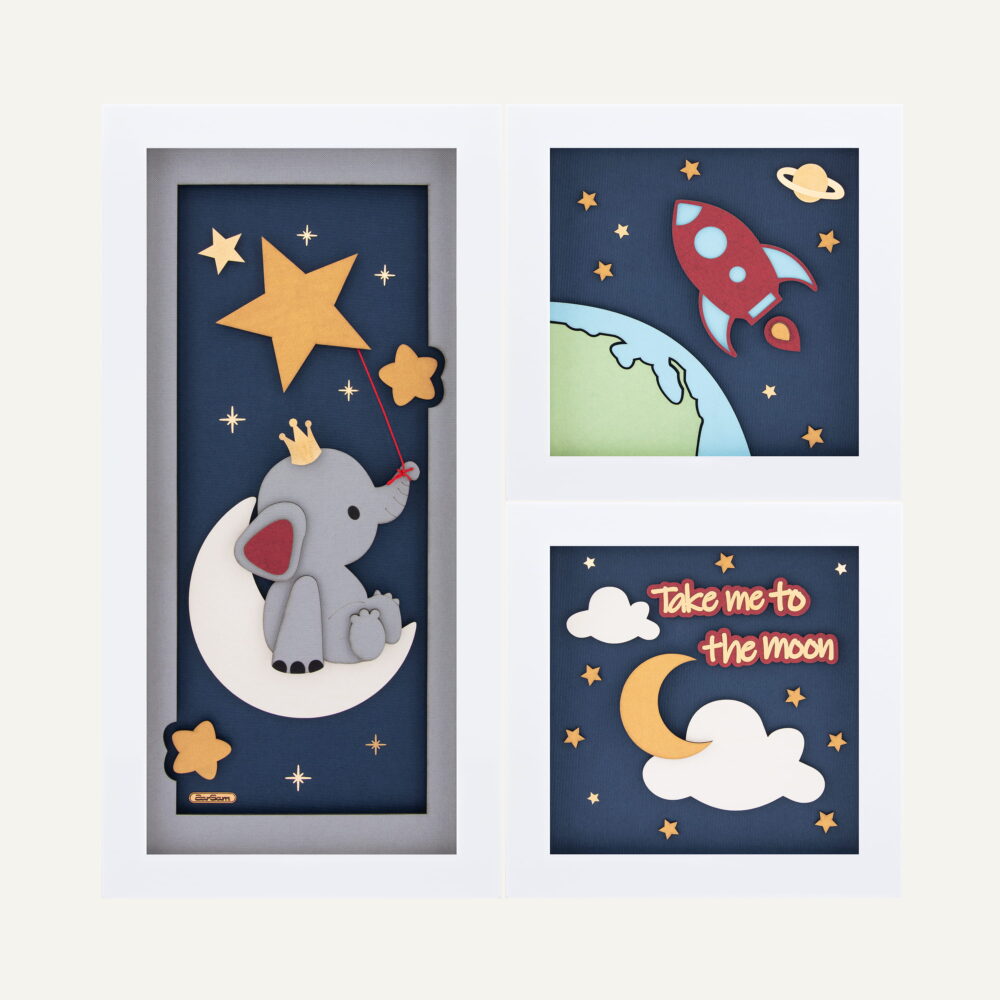 تابلو سه لت طلا کودکان دامبو