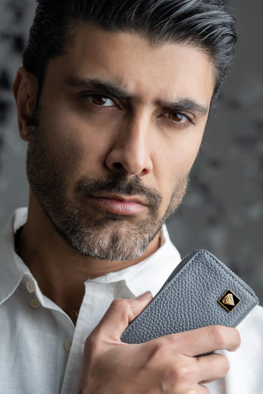 جا کارتی الماس با ورق طلا سری چرمین - 3