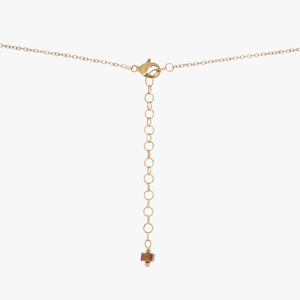 گردنبند زنانه خرداد با ورق طلا و زنجیر سری مانیمو - 2