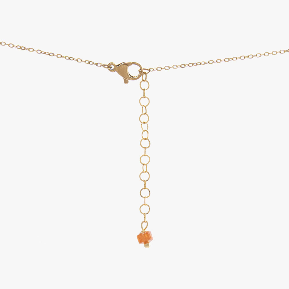 گردنبند زنانه آبان با ورق طلا و زنجیر سری مانیمو - 2