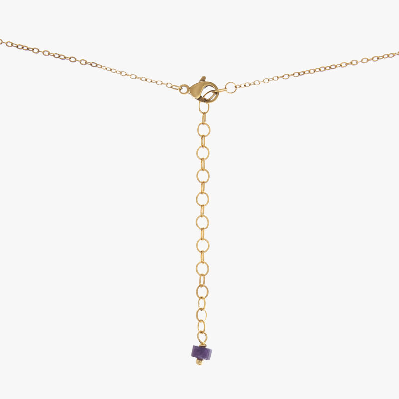 گردنبند زنانه آذر با ورق طلا و زنجیر سری مانیمو - 2