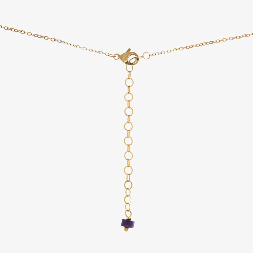 گردنبند زنانه دی با ورق طلا و زنجیر سری مانیمو - 2