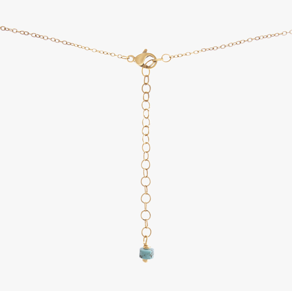 گردنبند زنانه بهمن با ورق طلا و زنجیر سری مانیمو - 2