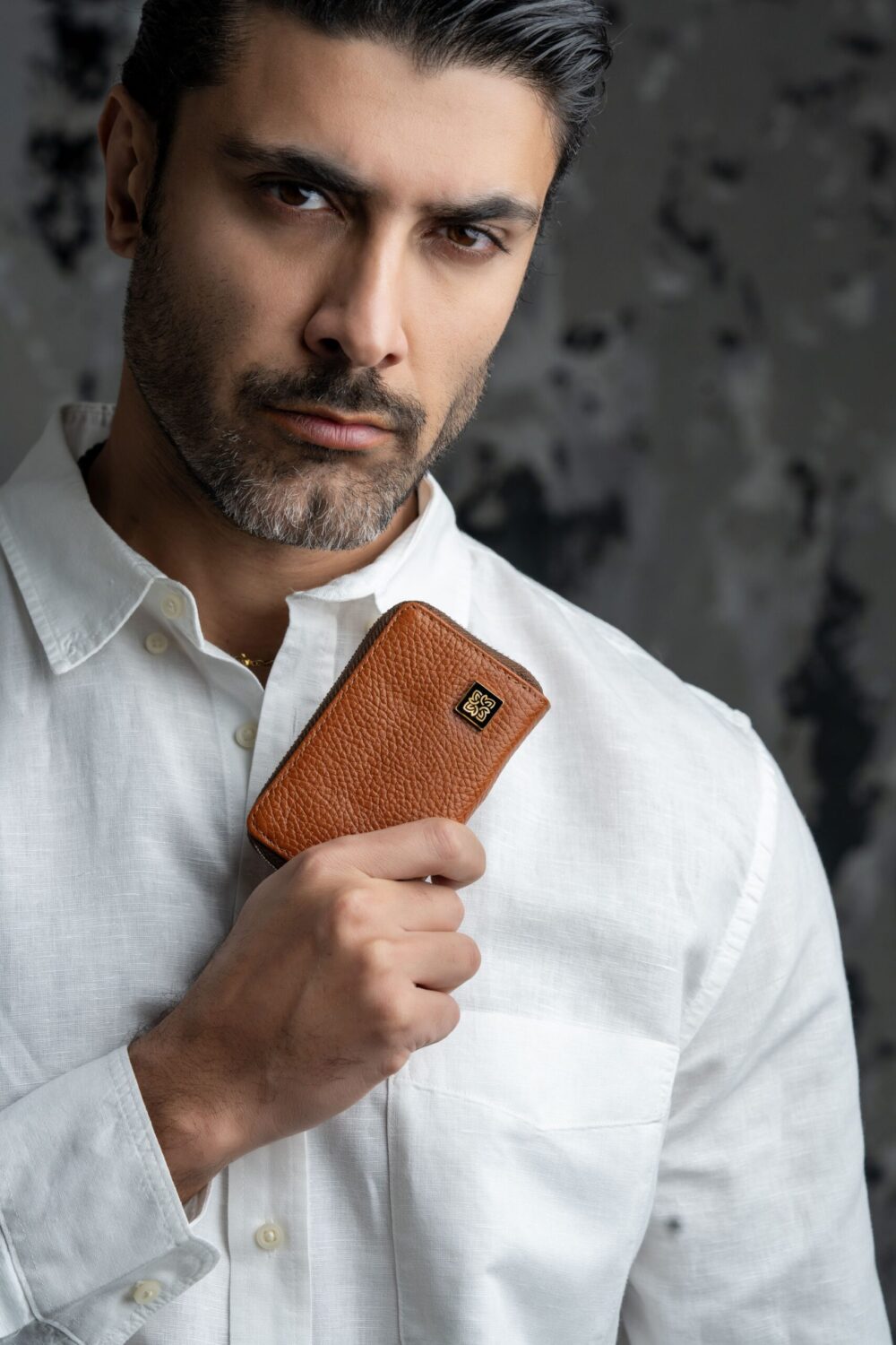 جا کارتی پامچال با ورق طلا سری چرمین - 3