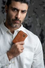 جا کارتی پامچال با ورق طلا سری چرمین - 3