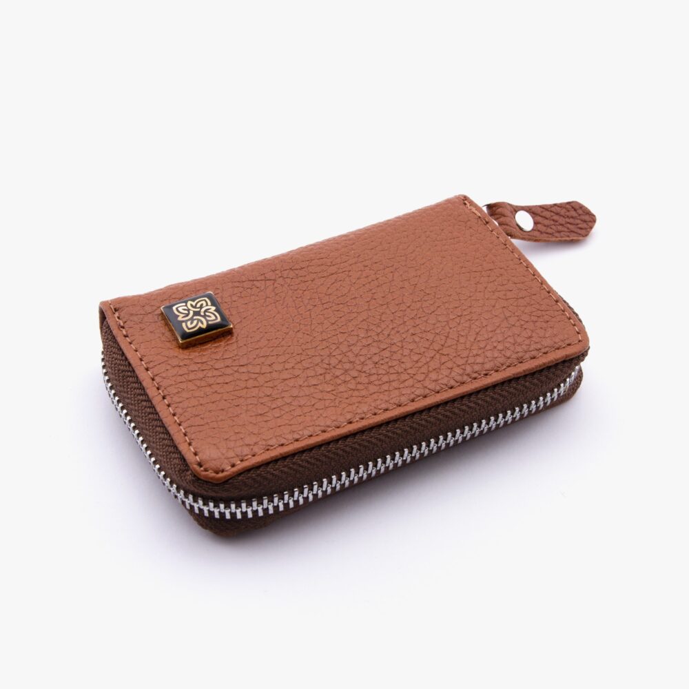 جا کارتی پامچال با ورق طلا سری چرمین - 1