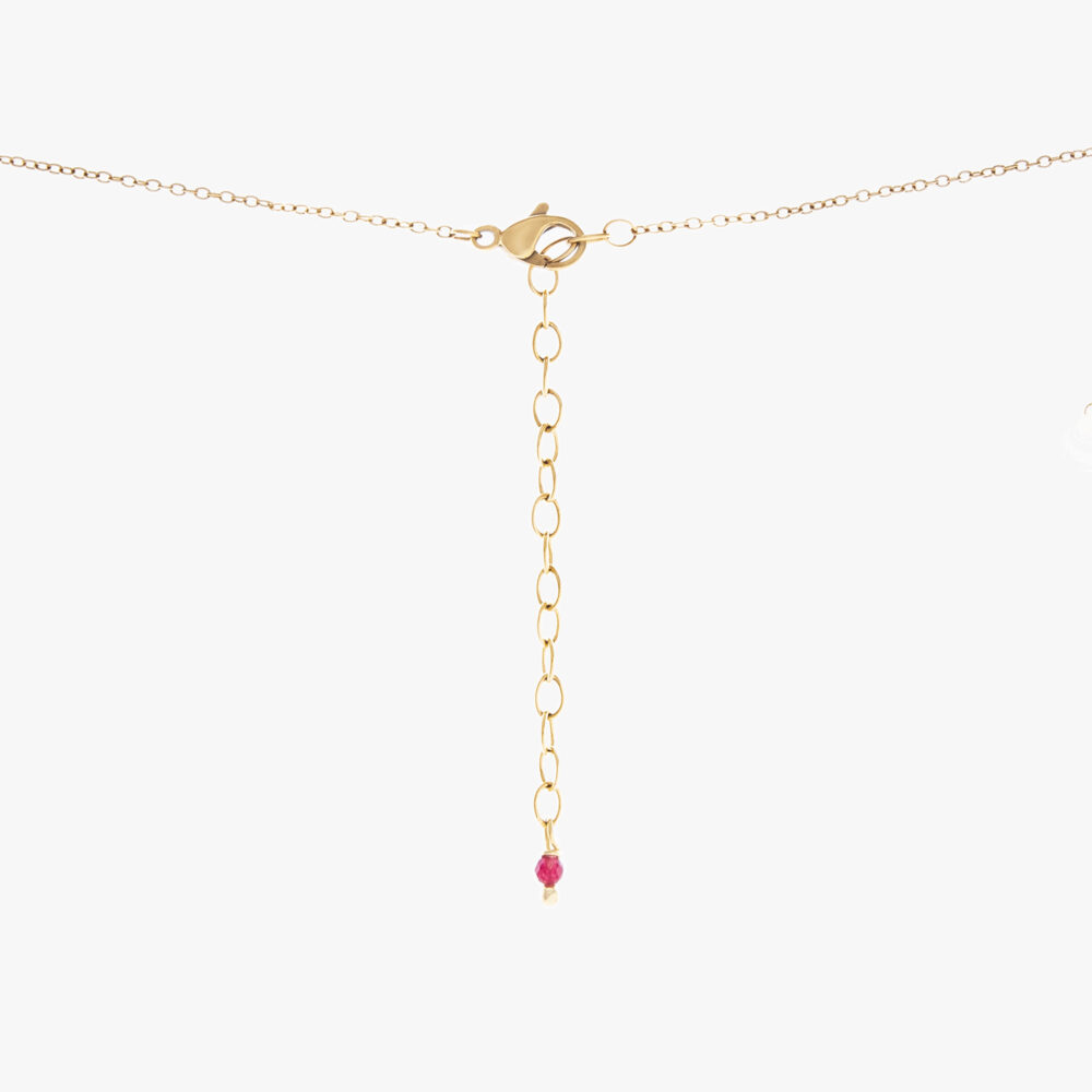 گردنبند زنانه روناک با ورق طلا و زنجیر سری یزدان - 3