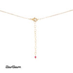 گردنبند زنانه روژان با ورق طلا و زنجیر سری دینا - 3