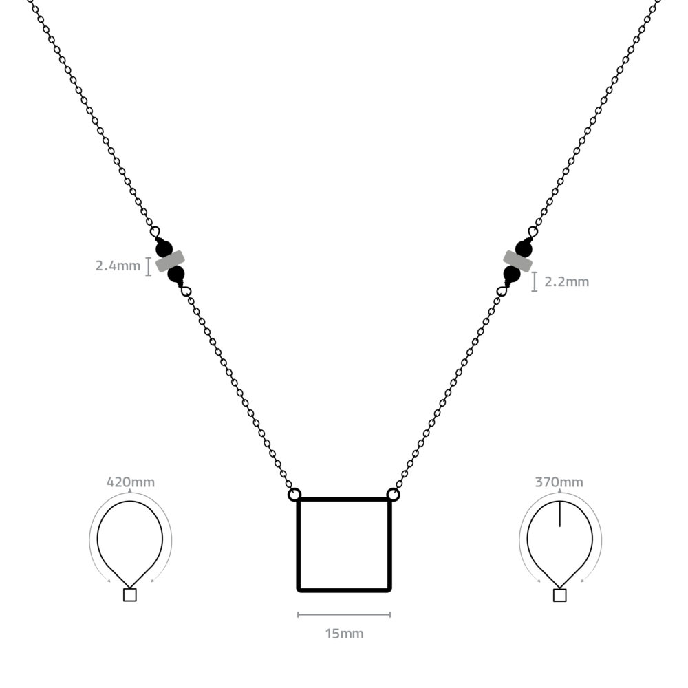 گردنبند زنانه آیلین با ورق طلا و زنجیر سری یزدان - 5