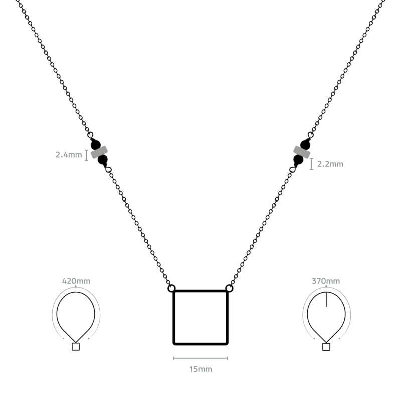 گردنبند زنانه آیلین با ورق طلا و زنجیر سری یزدان - 5