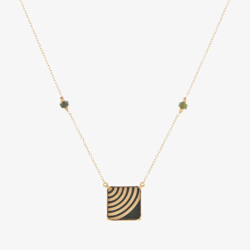 10016243-W.jpg گردنبند زنانه آیلین با ورق طلا و زنجیر سری یزدان - 1