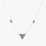 گردنبند زنانه آیدا با ورق طلا و زنجیر سری هور