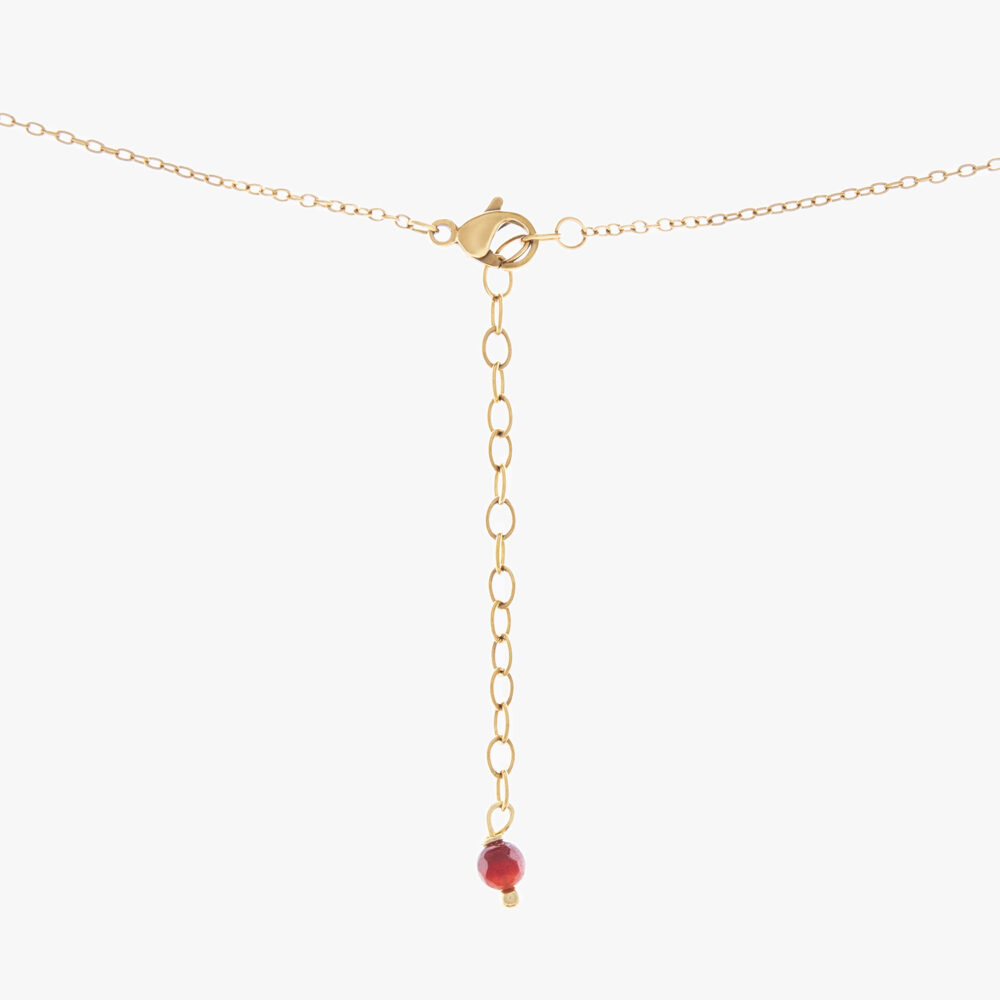 گردنبند زنانه ژینا با ورق طلا و زنجیر سری همدم - 3