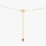 گردنبند زنانه ژینا با ورق طلا و زنجیر سری همدم - 3